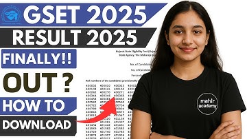 gset result 2025 | gujarat state eligibility test result 2025 | mahir academy 