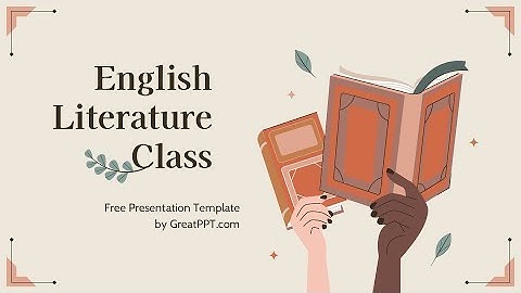 Free English Literature Class PowerPoint Template & Google Slides Theme by GreatPPT