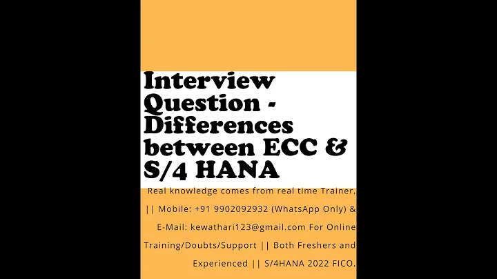 What are differences between SAP ECC and SAP S/4 HANA# ECC vs. HANA