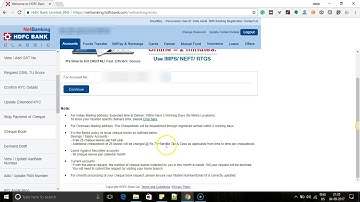 How to apply for a Cheque book through HDFC Netbanking