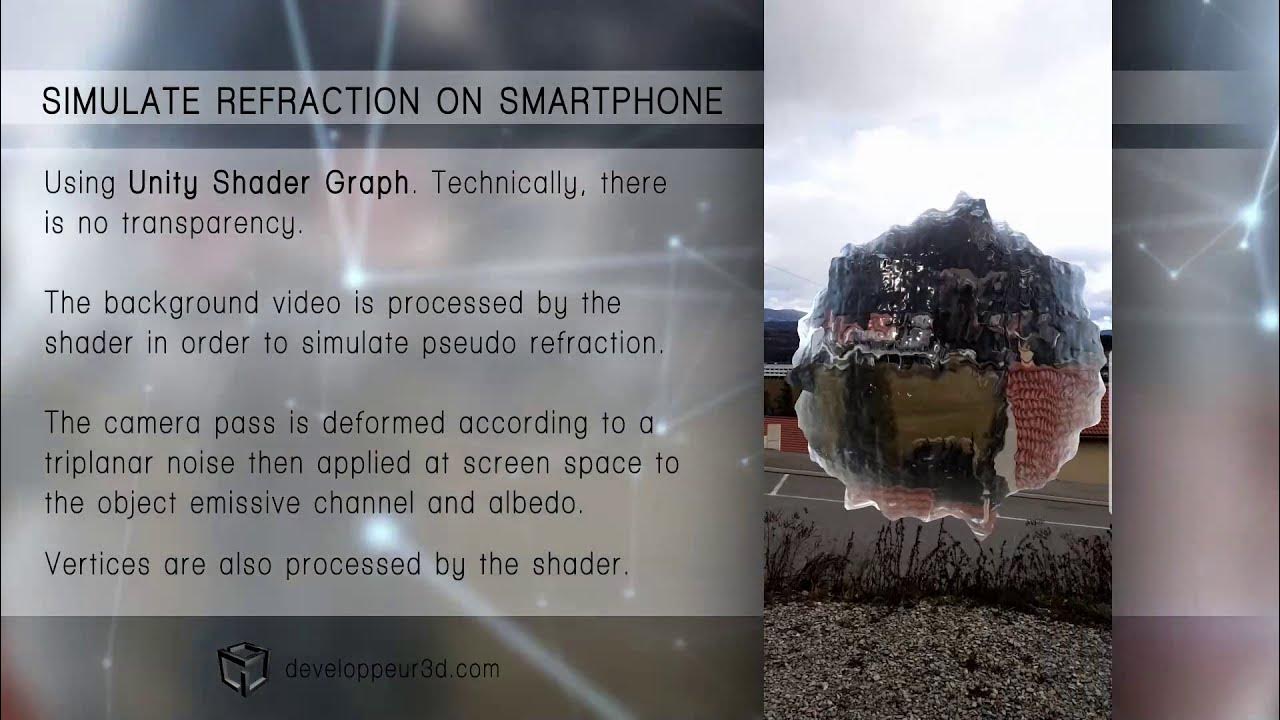 Shader Graph smartphone refraction test - YouTube