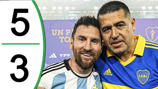Messi & Riquelme - Argentina vs Boca Juniors 3-5 Extended Highlights & Goals - Friendly 2023