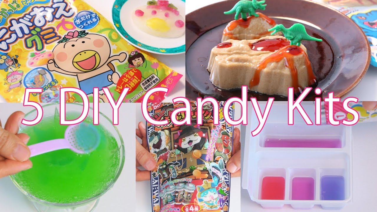 Japanese Interesting 5 DIY Candy Making Kits Popin'Cookin' Candy Souvenir  ASMR 