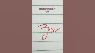 writing of capital Z with a small letter w #handwriting #calligraphy #viralshorts