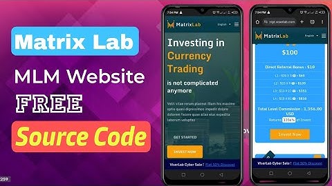 how to create multi level marketing website with free source code of matrix lab | mlm script