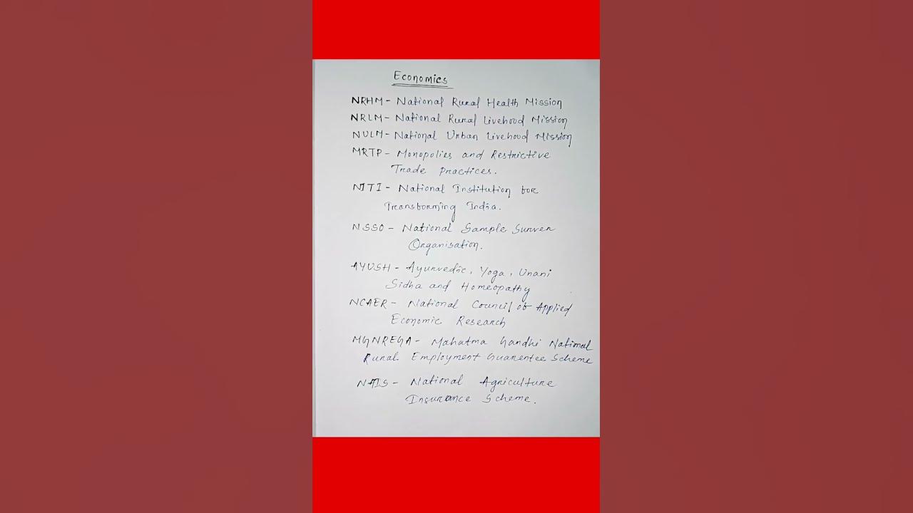 most-important-full-form-of-economics-nrhm-nrlm-gk-ytshorts