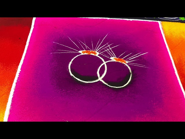 Rangoli design for ring ceremony | valentine's day rangoli | engagement  rangoli design - YouTube