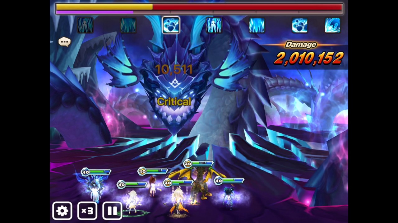 Summoners War: Rift of Worlds Elemental Rift Dungeon Ice Beast Auto SSS ...