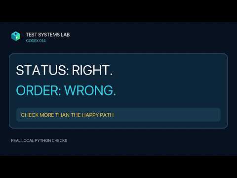 Right Status, Wrong Order: Catch a Bad Refactor | Codex 014