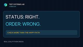 Right Status, Wrong Order: Catch a Bad Refactor | Codex 014