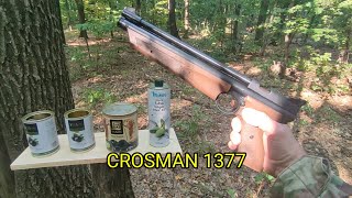 Crosman 1377, American Classic, стрельба по банкам. Самый мощный пневматический пистолет