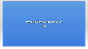 JavaFX WebView font issue on Mac