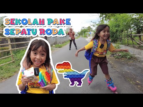 BERANGKAT SEKOLAH PAKE SEPATU RODA! LEIKA