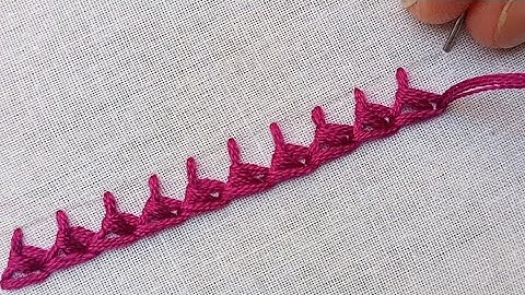 New Simple Border Line Stitch for Beginners || Border Line Design || Hand Embroidery stitches