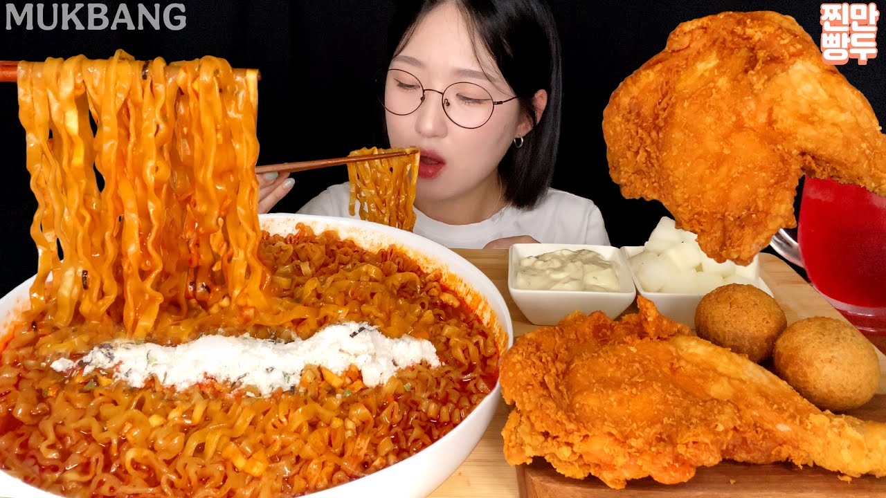 🔥Spicy Buldak Ramen & Chicken | KOREANFOOD MUKBANG ASMR