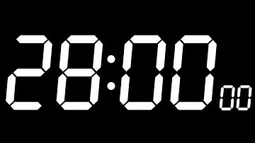 28 Minute Timer No Music (alarm at the end) | 28 Minute Countdown Timer (White) *No mid-video ads*