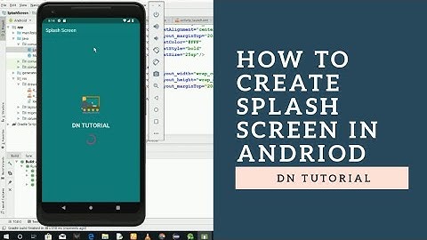How to create welcome screen (Splash screen) in android studio