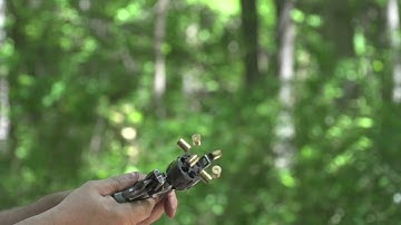 Webley/Fosbery SloMo action study and ejection sequence