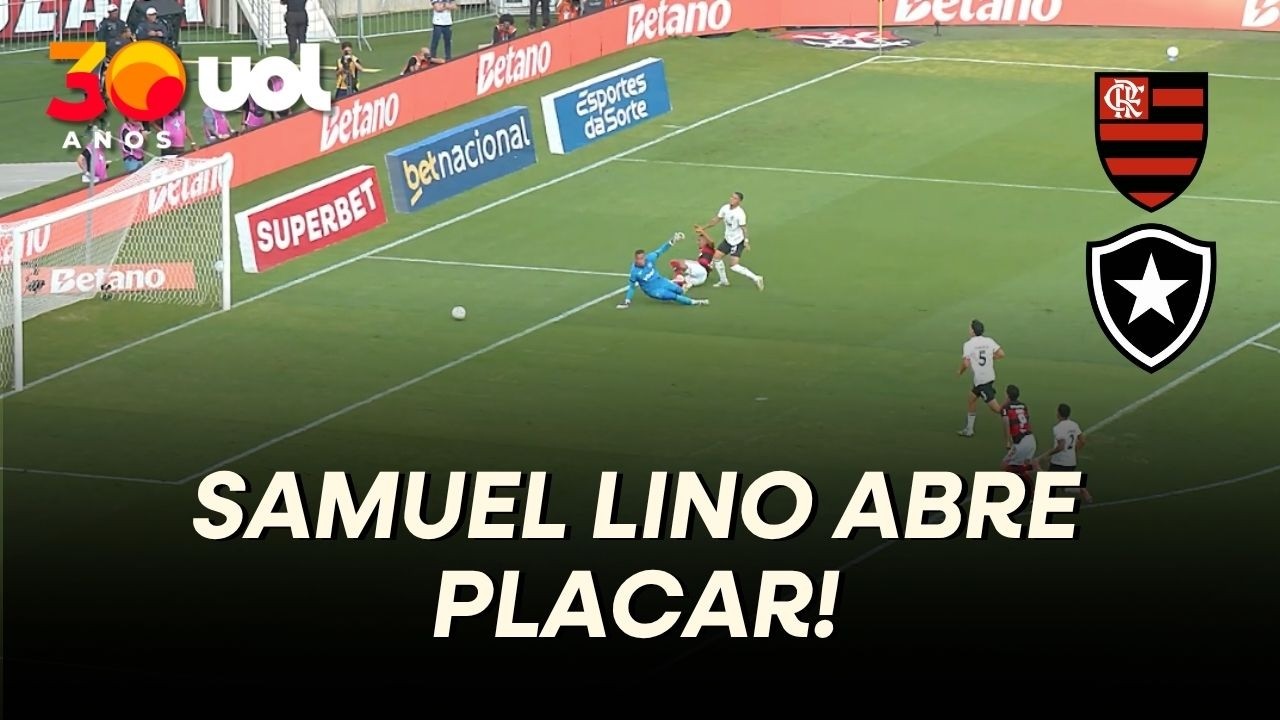 GOL DO FLAMENGO! JORGINHO DÁ LINDO LANÇAMENTO E SAMUEL LINO ABRE O PLACAR CONTRA BOTAFOGO