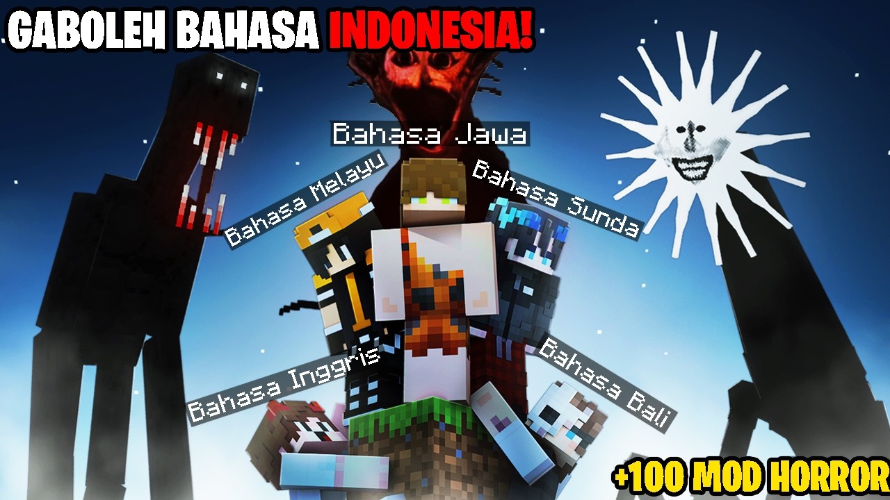 Gw TANTANG 7 YOUTUBER INI UNTUK MAIN ONE BLOCK TAPI HARUS BAHASA DAERAH MASING2! + (NGAKAK BGTT!)