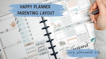 Classic Happy Planner | Parenting Layout Using PLANNERKATE KITS PWM | September Week 1