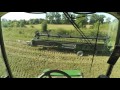 John Deere T660 HM + 630R - getting on field and deploying the header