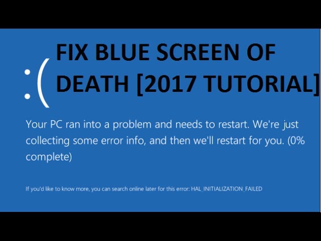 Windows 8 and Windows 8.1 STOP Error (Blue Screen) Troubleshooting