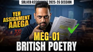 Meg 01 Solved Assignment In English June 2026 Meg 01 British Poetry Solved Assignment