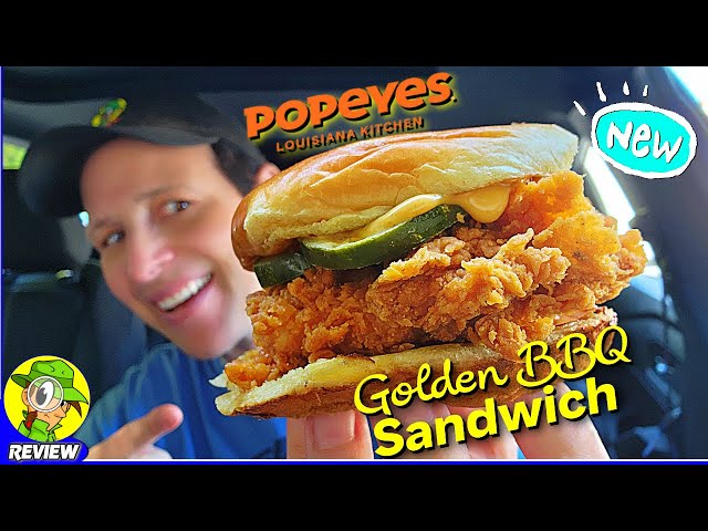 Popeyes® Crispy Golden BBQ Chicken Sandwich Review ⚜️✨🍗🥪 | Peep THIS Out! 🕵️‍♂️ class=