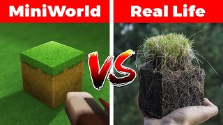 Mini World: Block Art VS Real Life