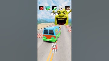 NOOB vs PRO vs HACKER vs HEROBRINE Car Brake Test! #8 😖 🚗 #shorts #beamngdrive