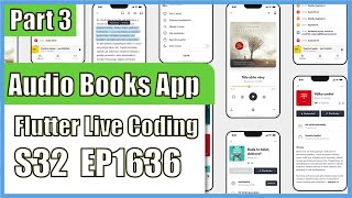 [Flutter] Flutter Live Coding EP1636 (Audio Books App UI Part 3)