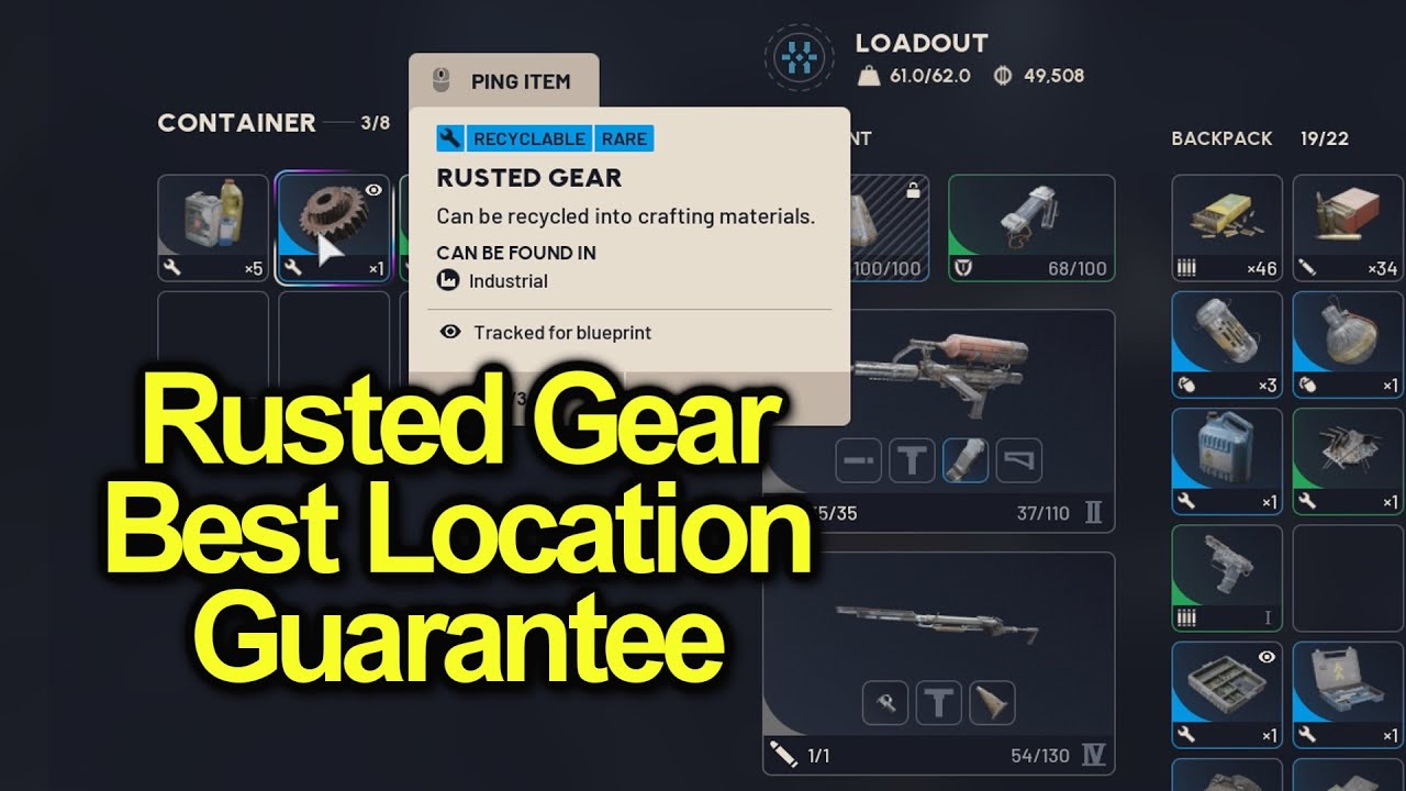 Rusted Gear Location Guarantee Blue Gate | ARC Raiders - YouTube