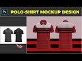 How to create full sublimation poloshirt mockup design  photoshop tutorial