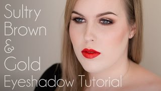 Sultry Brown and Gold Eyeshadow Tutorial //Rebecca Shores MUA