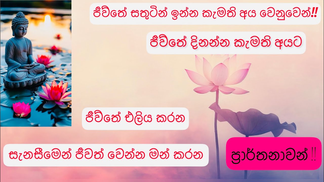 ජීව්තේ එලිය කරන ප්‍රාර්තනාවන්!! මෙලොවත් පරලොවත් සැනසීමෙන් ඉන්න කැමති අය වෙනුවෙන්ම❤