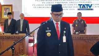 Pertama Sejak Jadi Bupati, Hamenang Rotasi Dan Lantik 137 Pejabat