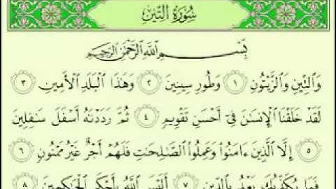 سورة التين مكتوبة بصوت ماهر المعيقلي surah Maher Almuaiql surah quran