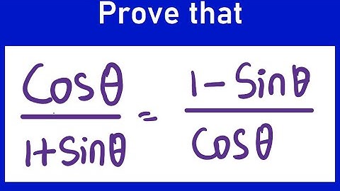 RD Sharma||Exercise 11.1 Qu no.5||Class 10||Cos theta/1+Sin theta=1-Sin theta/Cos theta-in Tamil