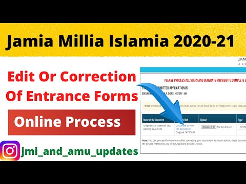 Jamia Forms Correction 2020 |  How to edit jmi application form 2020 Online |