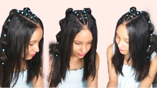 penteado com Liguinha fácil / peinados con ligas, elastic| girls fashion -  thptnganamst.edu.vn
