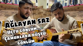 AĞLAYAN SAZ 🥀 Uçtu gönlüm çamurlara Düştü Gönlüm /DİKKAT AĞIR DUYGULAR İÇERİR.. 😭😭 Resimi