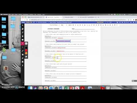 IV and DV hypothesis Worksheet