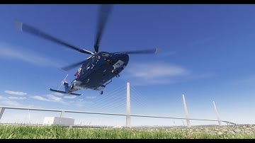 [XP11] AW139 landing at Port Edgar Marina