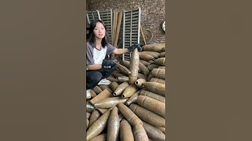 Making bone-chopping knives out of cannonballs#forge#Forge iron#Blacksmith#Craftsman#DIY#Factory#ART