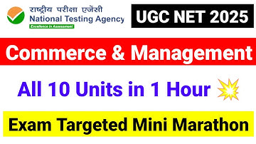 💥Super Mini Marathon on Commerce & Management |UGC NET Commerce All 10 Units in 1 Class | UGC Mentor