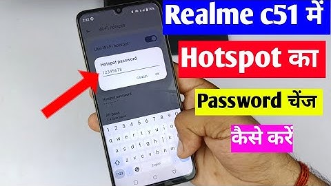 Realme c51 me hotspot ka password change kaise kare | how to change hotspot password in realme c51
