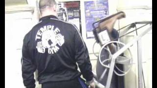 Marco Addis train  with Dorian Yates at the temple gym! back hard core workout