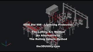 the3DUtility #6 - Substation Lightning Protection from the IEEE Std 998 Rolling Sphere Method.