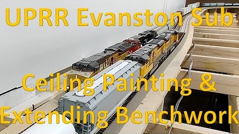 Model Train Layout Built for Operations and Realism. Ceiling Painting and More!!!!! s2021e18